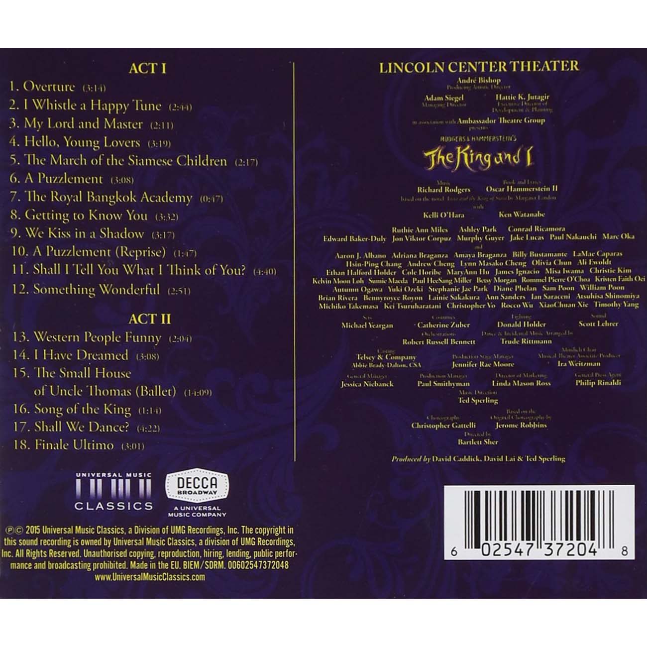 Rodgers & Hammerstein: The King and I (CD) – 2015 Broadway